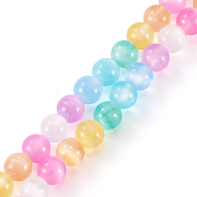 1 Strand Natural Selenite Dyed Beads Strands G-TA0002-89-1