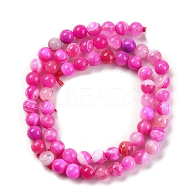 Natural Striped Agate/Banded Agate Beads Strands X-G-H037-A02-02-1
