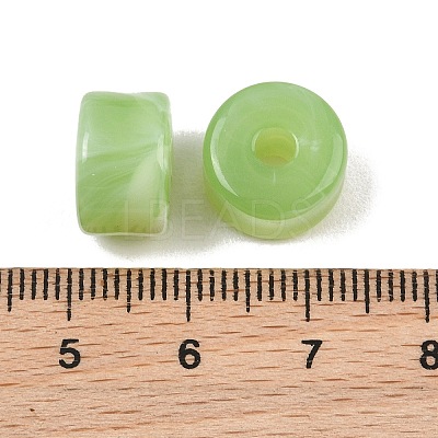 Two-Color Opaque Acrylic Imitation Gemstone Beads AC-CBA3EFE-02T-1
