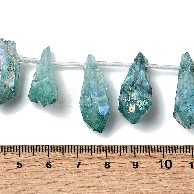 Electroplated Natural Quartz Crystal Beads Strands G-G890-A-11-1