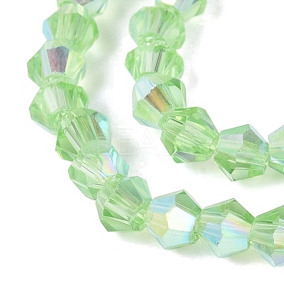 AB Color Plated Transparent Glass Beads Strands GLAA-G127-01-02K-1