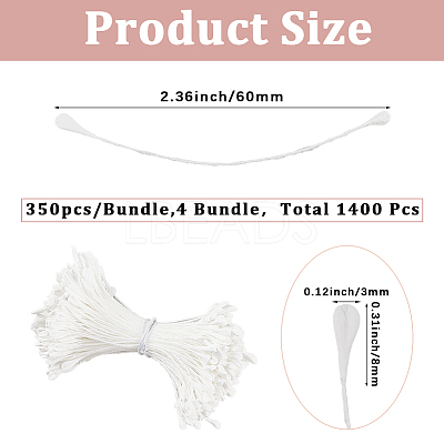 Gypsum with Cotton Cord Artificial Flower Core DIY-WH20007-36B-09-1