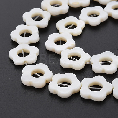 Freshwater Shell Beads Frames Strands SHEL-T009-14A-1