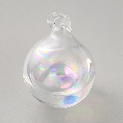 High Borosilicate Glass Bottle Pendants GLAA-WH0010-02C-1