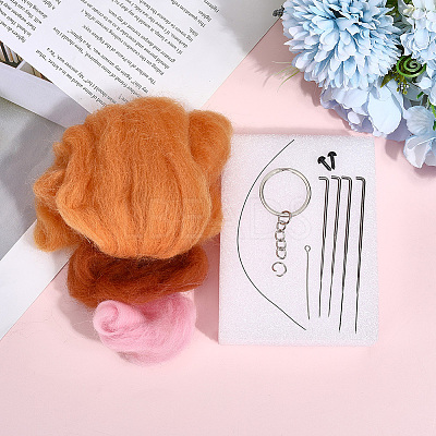 2 Sets Cat Needle Felting Kit DIY-SC0030-17A-1