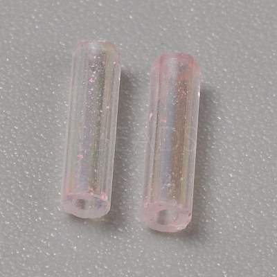 300Pcs Transparent Glass Round Bugle Beads GLAA-WH0015-74C-1