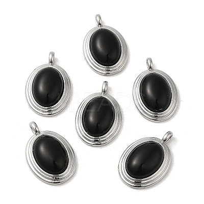 Natural Black Onyx(Dyed & Heated) Pendants KK-M270-41P-02-1