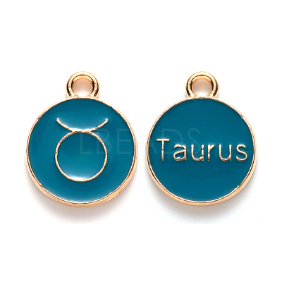 Alloy Enamel Pendants X-ENAM-S124-01B-05C-1