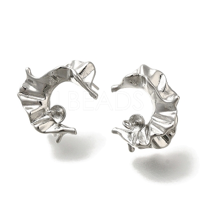 Brass Stud Earring Findings KK-K388-10P-1