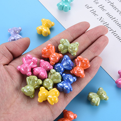 Pearlized Opaque Acrylic Beads MACR-S373-39I-1