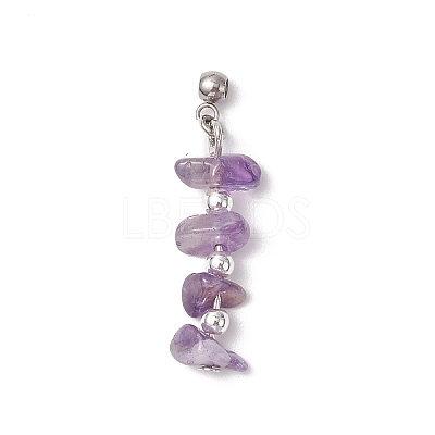 10Pcs 10 Styles Natural & Synthetic Mixed Gemstone Chip Electroplate Non-magnetic Synthetic Hematite Beaded Pendants PALLOY-JF03856-1