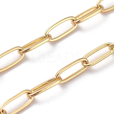 3.28 Feet Soldered Brass Paperclip Chains X-CHC-G005-06G-1