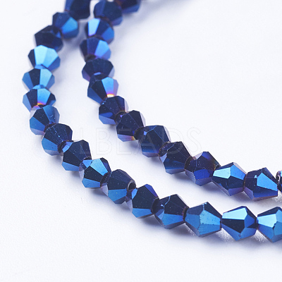 1 Strand Electroplate Glass Beads Strands X-EGLA-J026-3mm-F18-1