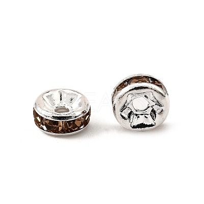 Brass Grade A Rhinestone Spacer Beads RSB036NF-05-1