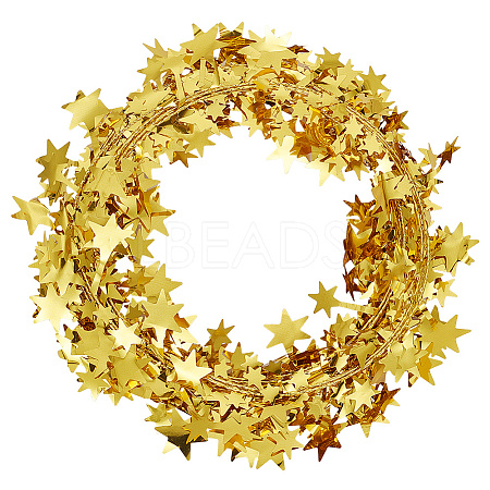 4Pcs PVC Sparkly Star Metallic Garland with Iron Wire DIY-SP0002-74B-1