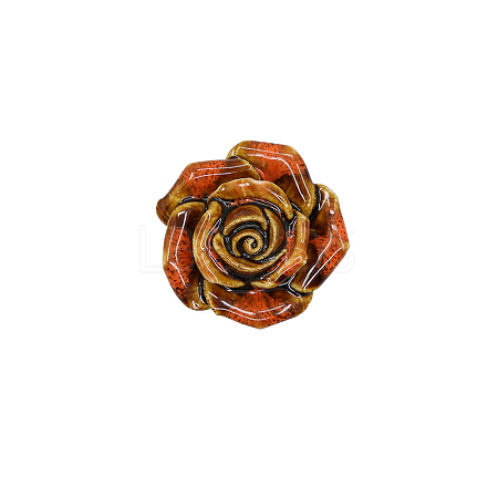 Rose Porcelain Drawer Knobs CABI-PW0002-01C-02-1