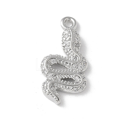 Brass Micro Pave Clear Cubic Zirconia Pendants LS-KK-S505-04P-01-1
