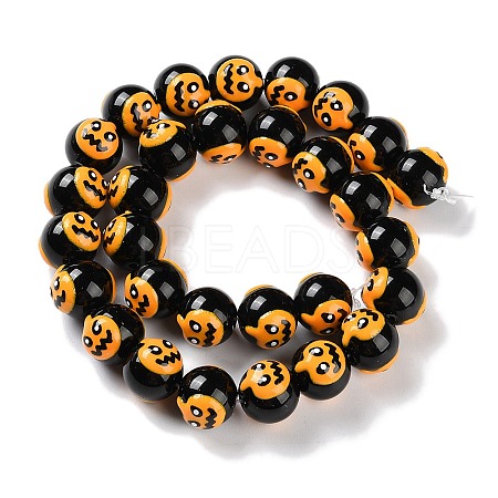 Halloween Themed Handmade Lampwork Beads Strands LAMP-L078-001B-1