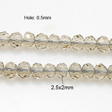 Crystal Glass Beads Strands X-GLAA-D032-2.5x2-25-1