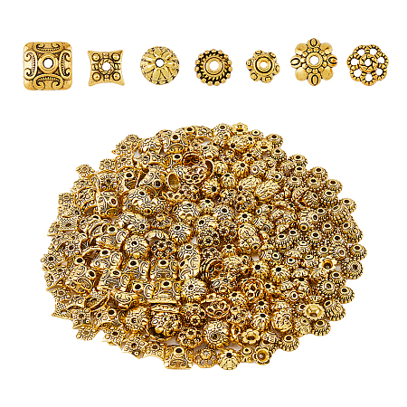 420pcs 7 styles Tibetan Style Bead Caps FIND-DC0003-93-1