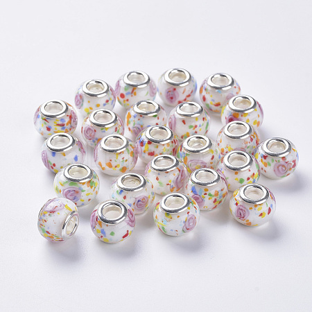 Handmade Lampwork European Beads LAMP-S193-009G-1