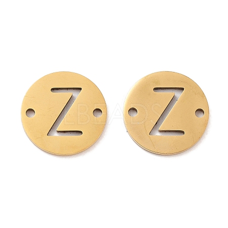 PVD Vacuum Plating 201 Stainless Steel Hollow Flat Round Links FIND-R149-03Z-G-1