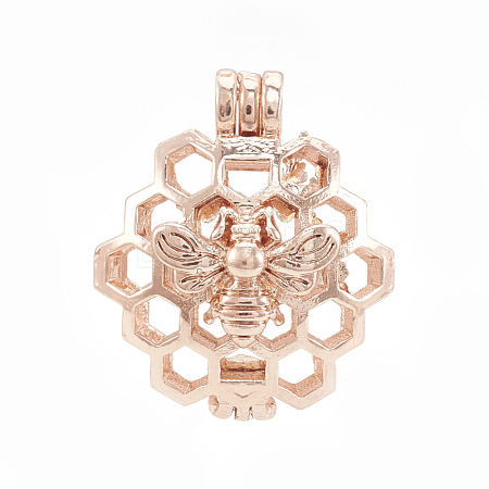 Alloy Locket Pendants PALLOY-S062-55RG-1