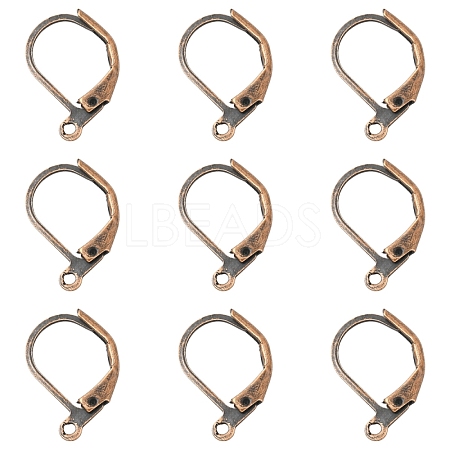 100Pcs Brass Leverback Earring Findings KK-YW0003-37R-1