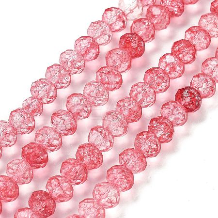 Crack Glass Beads Strands GLAA-M049-01I-1