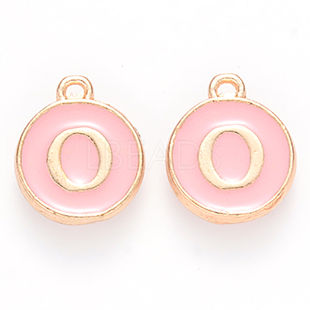 Golden Plated Alloy Enamel Charms LS-ENAM-S118-07O-1