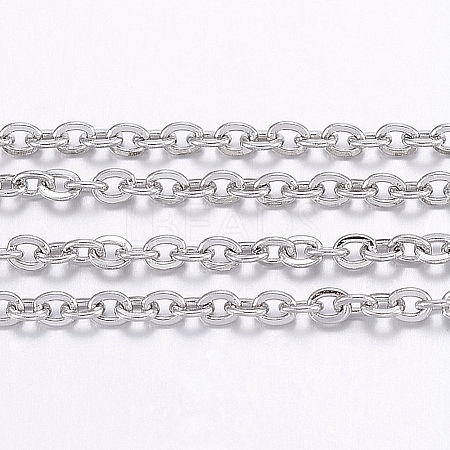 Tarnish Resistant 304 Stainless Steel Cable Chains CHS-H017-01P-20M-1