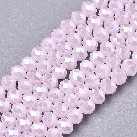 Electroplate Glass Beads Strands EGLA-A034-J4mm-A03-1