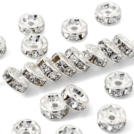 Brass Rhinestone Spacer Beads RB-A014-Z5mm-01S-1