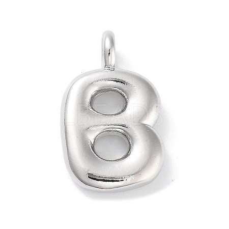 Rack Plating Brass Balloon Letter Pendants X-KK-C050-01P-B-1