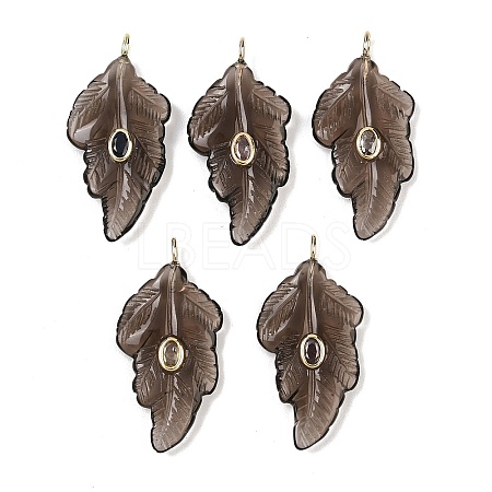 Natural Ice Obsidian Carved Pendants G-K372-06G-06-1