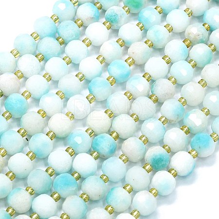 Natural Dyed White Jade Beads Strands G-K389-E16-01-1
