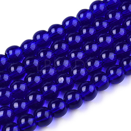 Transparent Glass Beads Strands GLAA-T032-T4mm-15-1