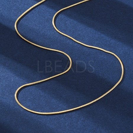 Long-Lasting Plated Brass Snake Chain Necklaces NJEW-K112-04G-NF-1