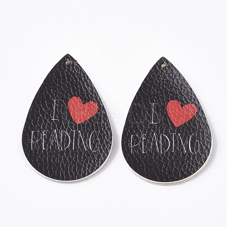 PU Leather Big Pendants FIND-R072-10-B04-1