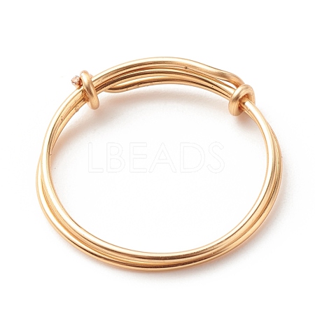 Copper Wire Wrap Expandable Finger Ring for Women RJEW-JR00479-03-1