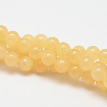Natural Yellow Jade Bead Strands G-K121-02-10mm-1