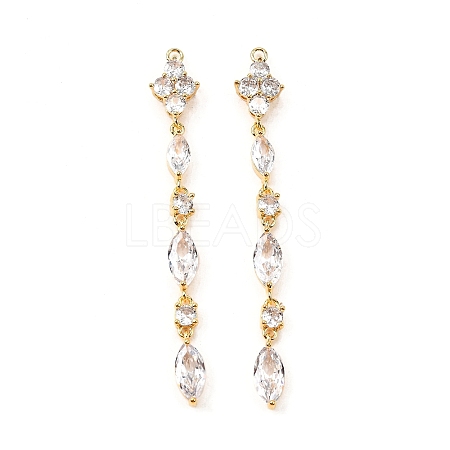 Brass Micro Pave Cubic Zirconia Big Pendants KK-F901-01A-G-1