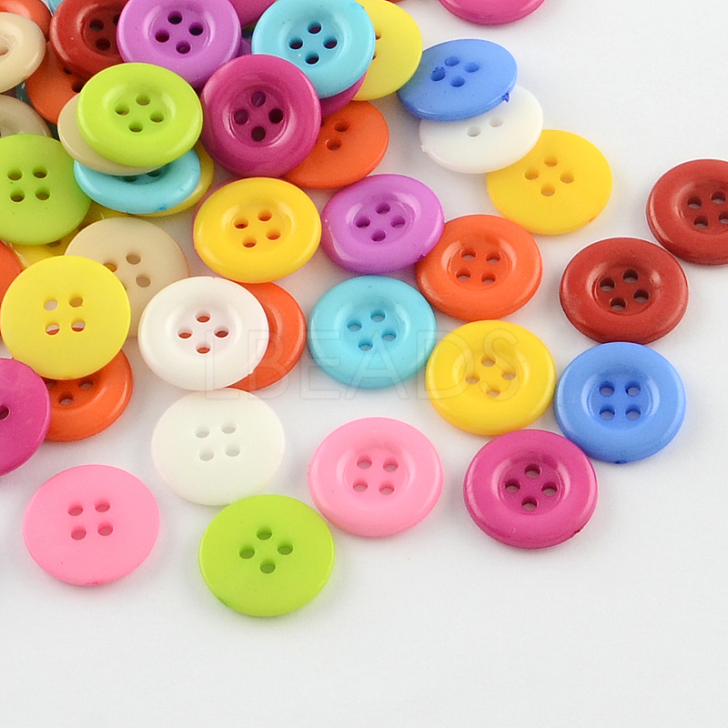 4-Hole Plastic Buttons - Lbeads.com