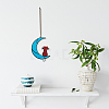 Moon with Cat Acrylic Pendant Decorations AJEW-WH0258-846B-5