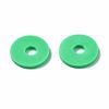 Flat Round Handmade Polymer Clay Beads CLAY-R067-10mm-06-2