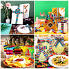 2 Rolls 2 Styles Stripe Pattern Printed Polyester Grosgrain Ribbon OCOR-TA0001-37C-6