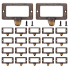 25Pcs Rectangle Zinc Alloy Label Frame Card Holder AJEW-FH0008-75D-1