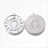 Brass Micro Pave Clear Cubic Zirconia Pendants KK-N232-164-NF-2
