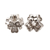 925 Sterling Silver Micro Pave Clear Cubic Zirconia Beads STER-B006-21P-1