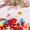 200Pcs 4 Styles Cloth Artificial FLower AJEW-SP0003-68-7